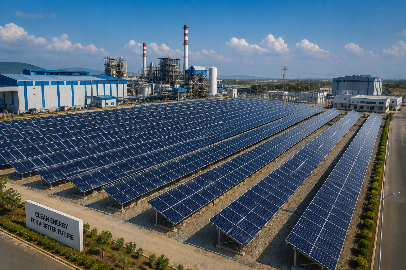 Industrial solar plant