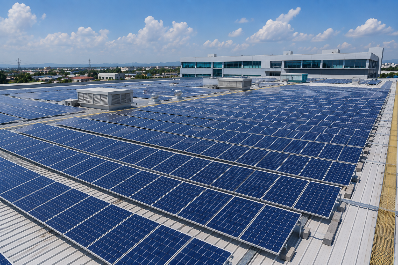 Large commercial solar array