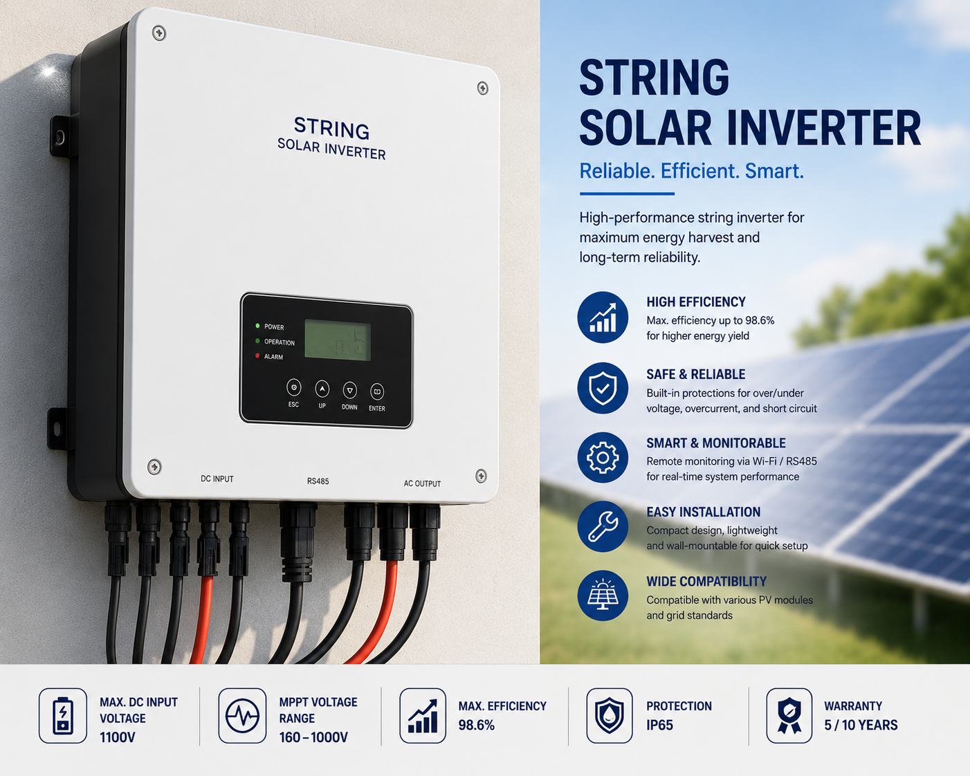 Hybrid solar inverter