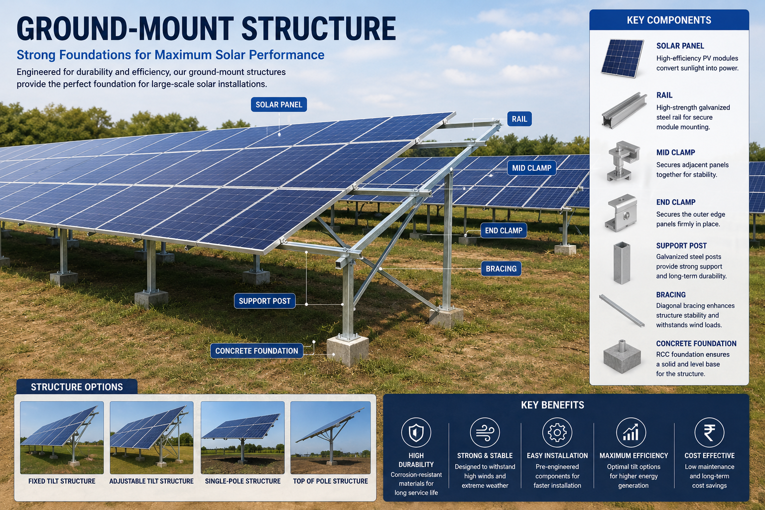 Rooftop mounting structure